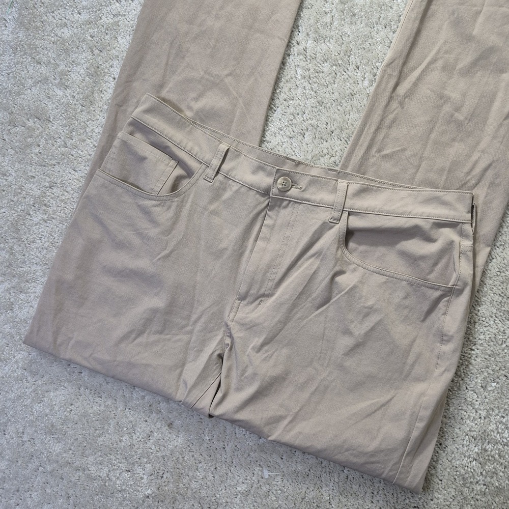 Callaway Everplay 5 Pocket Golf Pant 36/34 Beige Performance Stretch Casual Logo